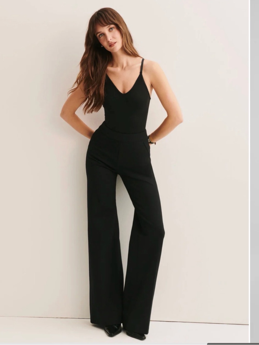 SPANX Black Wide-Leg Ponte Pants